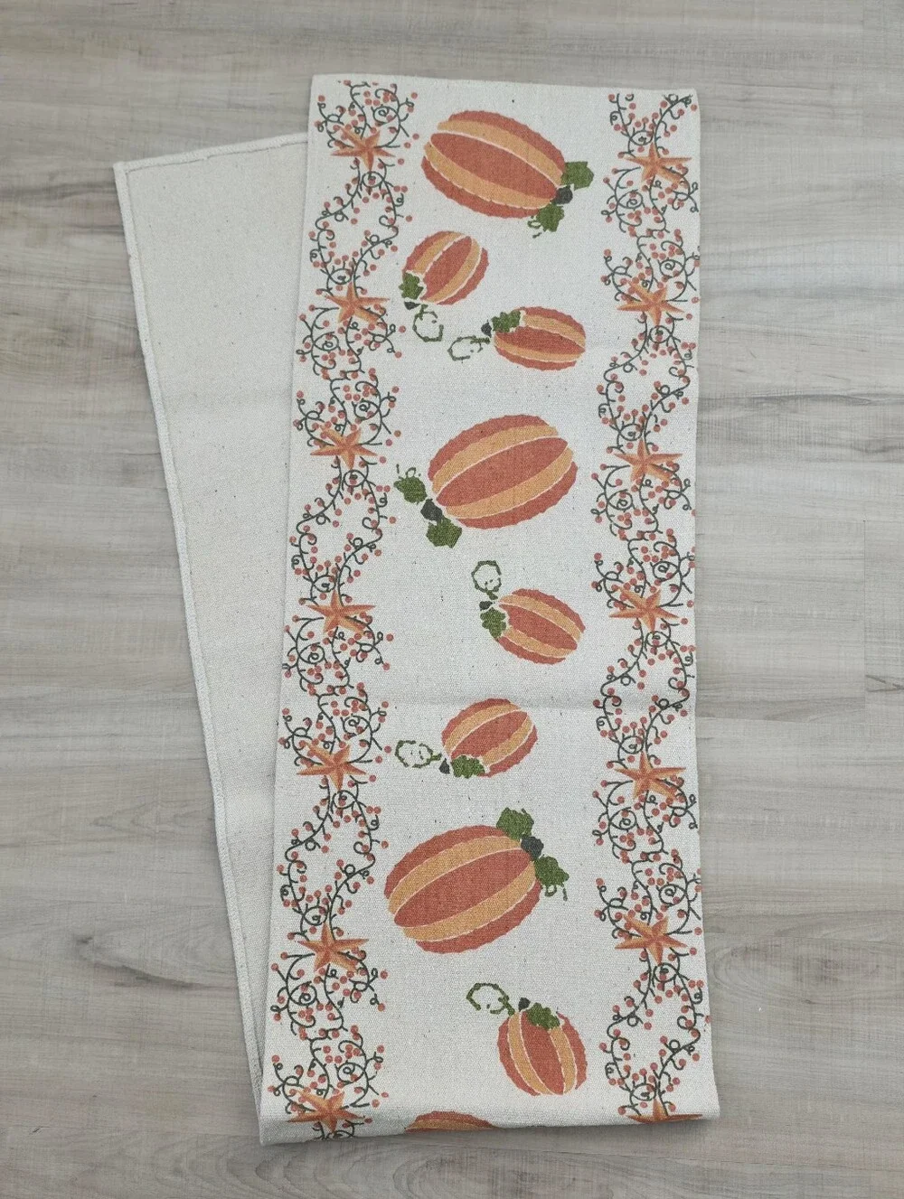 Farmhouse Country Fall Pumpkin Table Runners, Set of 2